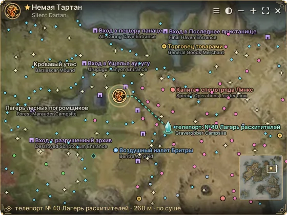 Карта плагина AION2 Status со слоями: светлые звёздочки — перья (небесные следы)